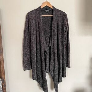 Barefoot Dreams | Bamboo Chic Lite Open Front Calypso Cardigan, Black & Tan, S/M